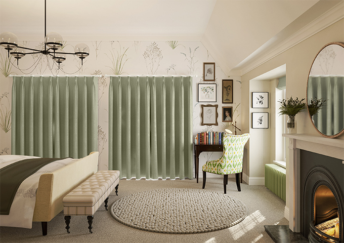 Delicate Chevron, Apple - Made to Measure Curtains - Image 15